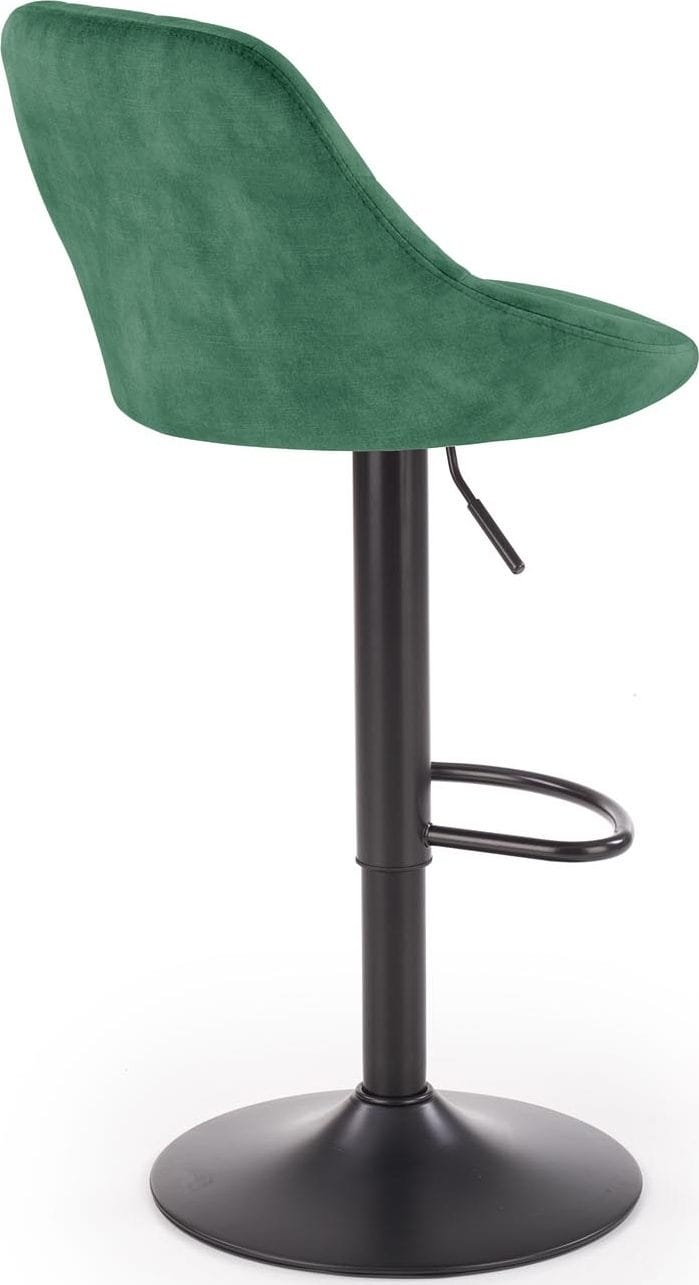 Barstol med grön klädsel & svart fot - Grön - Products - Möbler - Fåtölj & stolar - Barstol & barpall