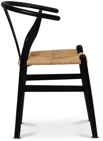 Brandon karmstol - Svart med repsits - Svart - Products - Möbler - Fåtölj & stolar - Karmstol