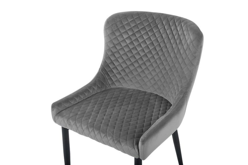 Colino Stol 2-Pack Sammet - Grå - Products - Möbler - Fåtölj & stolar - Matstol & köksstol