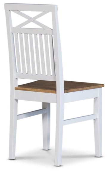 Dalön matstol med eksits och kryssrygg – Vit / Oljad ek - Vit/Oljad ek - Products - Möbler - Fåtölj & stolar - Matstol & köksstol