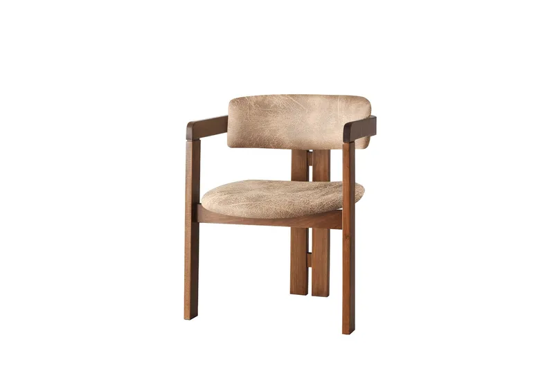 Dellon Karmstol, Valnöt/Beige