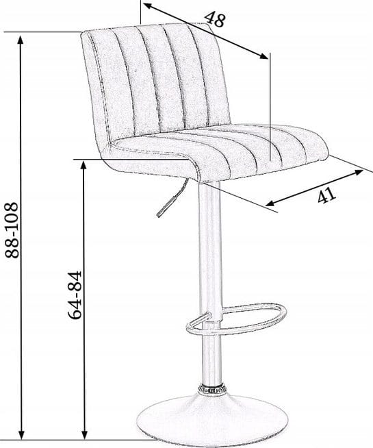 Elfrieda barstol i mörkgrå PU - Mörkgrå/svart - Products - Möbler - Fåtölj & stolar - Barstol & barpall