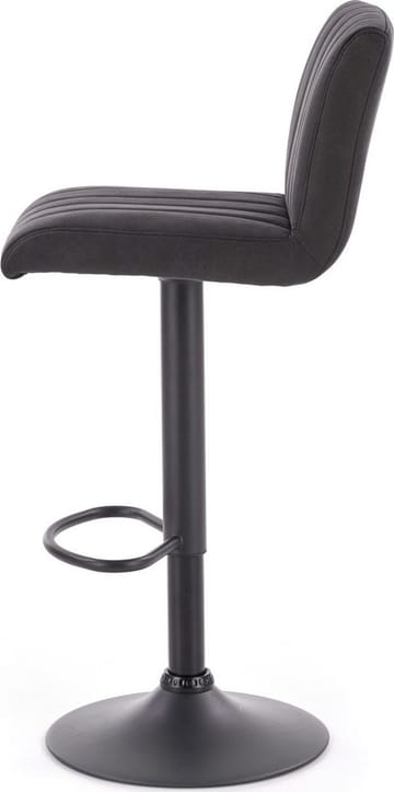 Elfrieda barstol i mörkgrå PU - Mörkgrå/svart - Products - Möbler - Fåtölj & stolar - Barstol & barpall