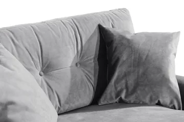 Andrew Loveseat Sammet - Silvergrå/Krom - Products - Möbler - Fåtölj & stolar - Fåtölj - Sammetsfåtölj