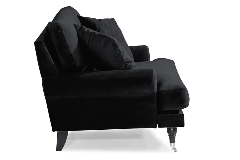 Andrew Loveseat Sammet - Svart/Krom - Products - Möbler - Fåtölj & stolar - Fåtölj - Sammetsfåtölj