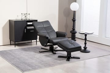 Duva reclinerfåtölj med fotpall i svart PU - Svart - Products - Möbler - Fåtölj & stolar - Fåtölj - Biofåtölj & reclinerfåtölj