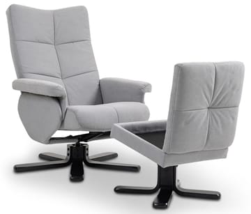 Duva ställbar fåtölj med fotpall - Grå - Grå - Products - Möbler - Fåtölj & stolar - Fåtölj - Biofåtölj & reclinerfåtölj