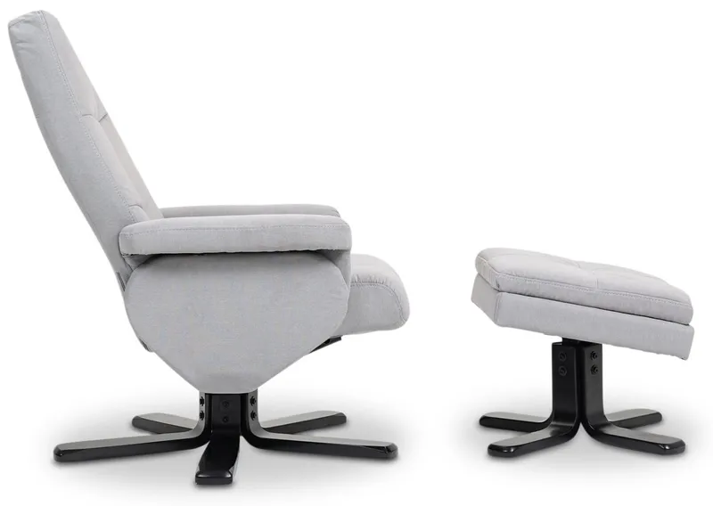 Duva ställbar fåtölj med fotpall - Grå - Grå - Products - Möbler - Fåtölj & stolar - Fåtölj - Biofåtölj & reclinerfåtölj