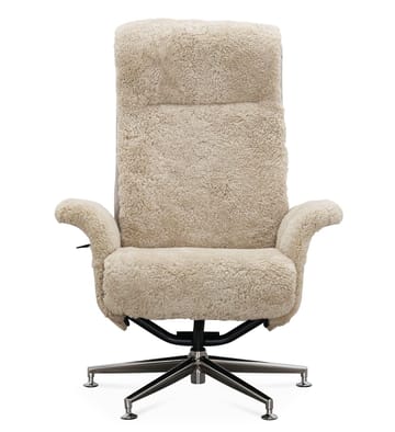 Fårskinnsfåtölj med fotpall beige / whitewash - Ulla - Beige - Products - Möbler - Fåtölj & stolar - Fåtölj - Biofåtölj & reclinerfåtölj