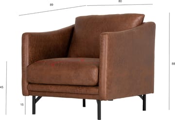 Fåtölj brunt vintage - Brunt ecoläder - Products - Möbler - Fåtölj & stolar - Fåtölj - Clubfåtölj