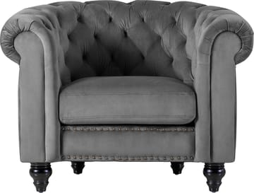 Fåtölj chesterfield grå sammet  Royal - Products - Möbler - Fåtölj & stolar - Fåtölj - Chesterfield fåtölj