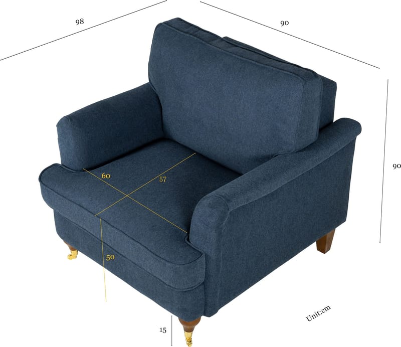 Fåtölj mörkblå - Howard - Products - Möbler - Fåtölj & stolar - Fåtölj - Howard fåtölj