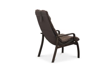 Frank fårskinnsfåtölj med fotpall brun/ek - Mullvad - Products - Möbler - Fåtölj & stolar - Fåtölj - Liggfåtölj