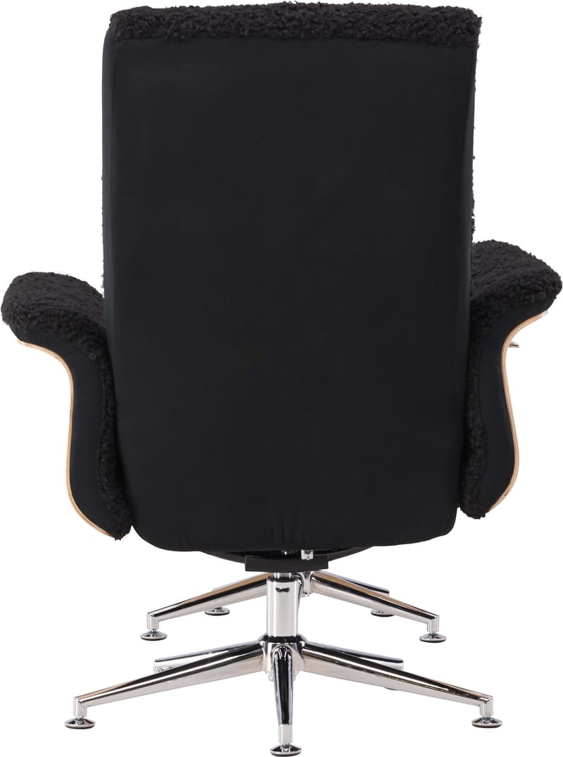 Hagön reclinerfåtölj med fotpall - Svart/oljad ek - Antracit teddy - Products - Möbler - Fåtölj & stolar - Fåtölj - Biofåtölj & reclinerfåtölj