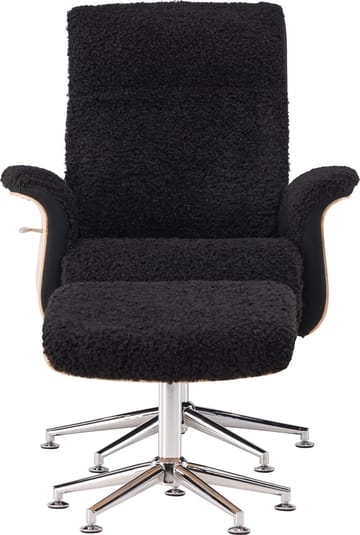 Hagön reclinerfåtölj med fotpall - Svart/oljad ek - Antracit teddy - Products - Möbler - Fåtölj & stolar - Fåtölj - Biofåtölj & reclinerfåtölj