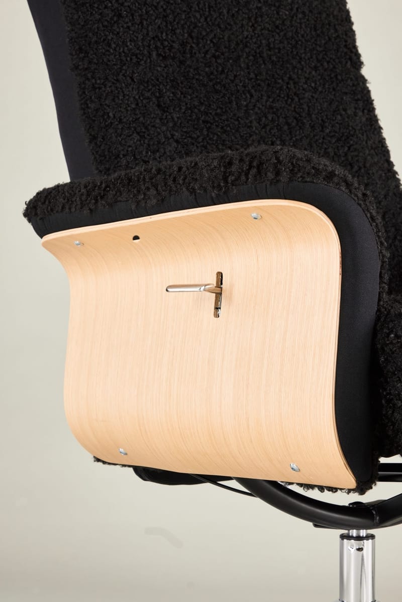 Hagön reclinerfåtölj med fotpall - Svart/oljad ek - Antracit teddy - Products - Möbler - Fåtölj & stolar - Fåtölj - Biofåtölj & reclinerfåtölj