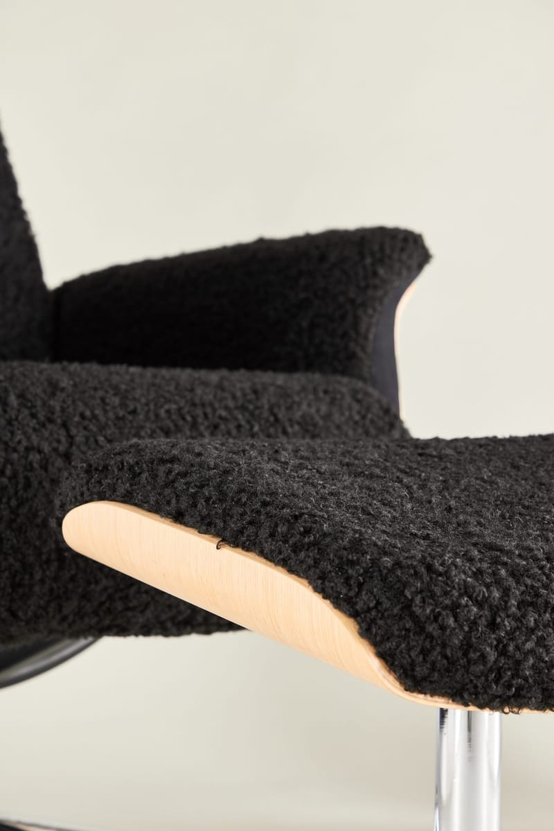 Hagön reclinerfåtölj med fotpall - Svart/oljad ek - Antracit teddy - Products - Möbler - Fåtölj & stolar - Fåtölj - Biofåtölj & reclinerfåtölj