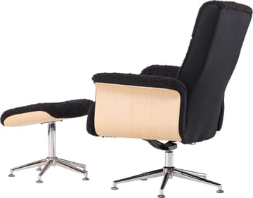 Hagön reclinerfåtölj med fotpall - Svart/oljad ek - Antracit teddy - Products - Möbler - Fåtölj & stolar - Fåtölj - Biofåtölj & reclinerfåtölj