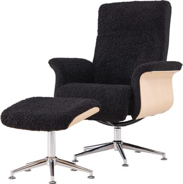 Hagön reclinerfåtölj med fotpall - Svart/oljad ek - Antracit teddy - Products - Möbler - Fåtölj & stolar - Fåtölj - Biofåtölj & reclinerfåtölj