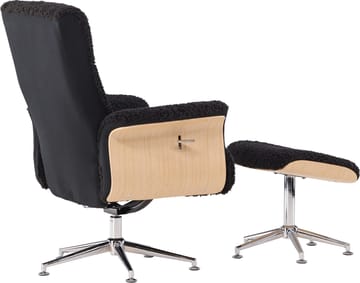 Hagön reclinerfåtölj med fotpall - Svart/oljad ek - Antracit teddy - Products - Möbler - Fåtölj & stolar - Fåtölj - Biofåtölj & reclinerfåtölj