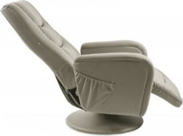 Massagefåtölj i beige PVC med fjärrkontroll - Cappuccino - Products - Möbler - Fåtölj & stolar - Fåtölj - Massagestol & massagefåtölj