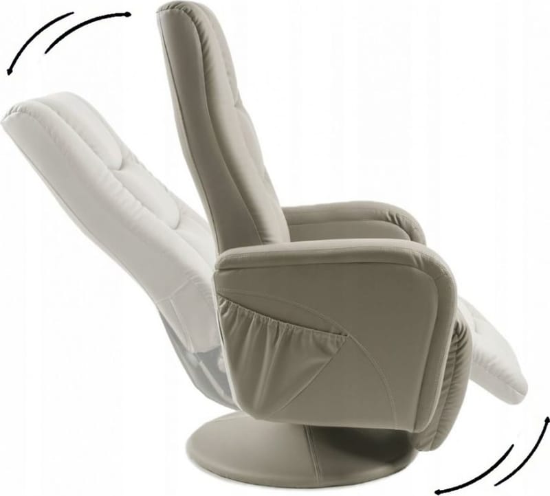 Massagefåtölj i beige PVC med fjärrkontroll - Cappuccino - Products - Möbler - Fåtölj & stolar - Fåtölj - Massagestol & massagefåtölj