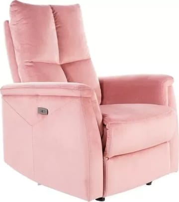 Neptun elektrisk ställbar reclinerfåtölj i rosa sammet - Rosa sammet - Products - Möbler - Fåtölj & stolar - Fåtölj - Biofåtölj & reclinerfåtölj