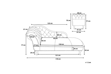 Nimes Schäslong - Grön - Products - Möbler - Fåtölj & stolar - Fåtölj - Liggfåtölj
