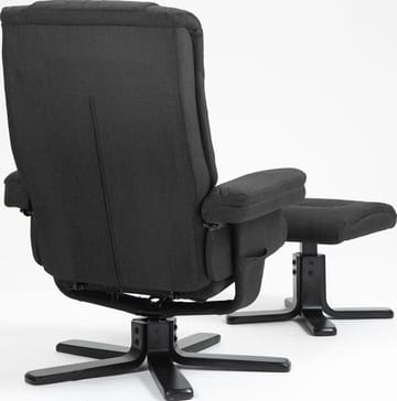 Oslo reclinerfåtölj med pall - Cortina svart - Svart - Products - Möbler - Fåtölj & stolar - Fåtölj - Biofåtölj & reclinerfåtölj