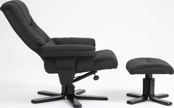 Oslo reclinerfåtölj med pall - Cortina svart - Svart - Products - Möbler - Fåtölj & stolar - Fåtölj - Biofåtölj & reclinerfåtölj