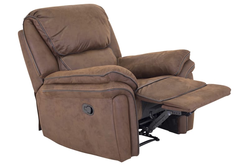 Reclinerfåtölj brun (Mikrofiber) - Riverdale - Brun - Products - Möbler - Fåtölj & stolar - Fåtölj - Biofåtölj & reclinerfåtölj