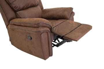 Reclinerfåtölj brun (Mikrofiber) - Riverdale - Brun - Products - Möbler - Fåtölj & stolar - Fåtölj - Biofåtölj & reclinerfåtölj
