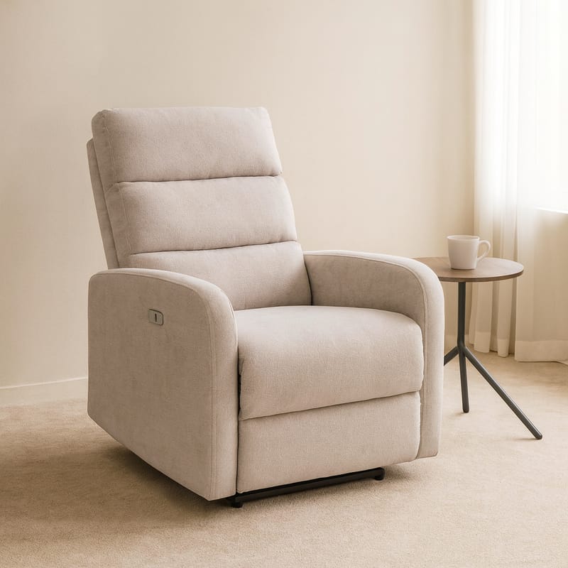 Reclinerfåtölj elektrisk - Ljusbeige, Ljusbeige