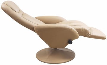 Reclinerfåtölj i beige PU - Beige - Products - Möbler - Fåtölj & stolar - Fåtölj - Biofåtölj & reclinerfåtölj