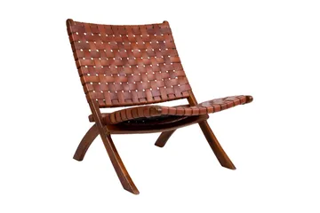 Ricco Läderfåtölj - Brun/Teak - Products - Möbler - Fåtölj & stolar - Fåtölj - Skinnfåtölj & läderfåtölj