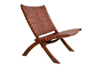 Ricco Läderfåtölj - Brun/Teak - Products - Möbler - Fåtölj & stolar - Fåtölj - Skinnfåtölj & läderfåtölj