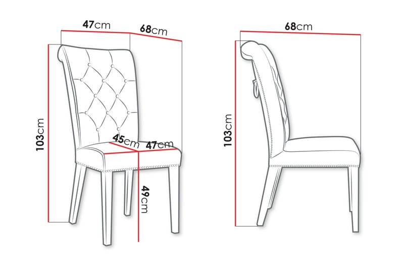 Garvin Matstol - Grå/Vit - Products - Möbler - Fåtölj & stolar - Matstol & köksstol