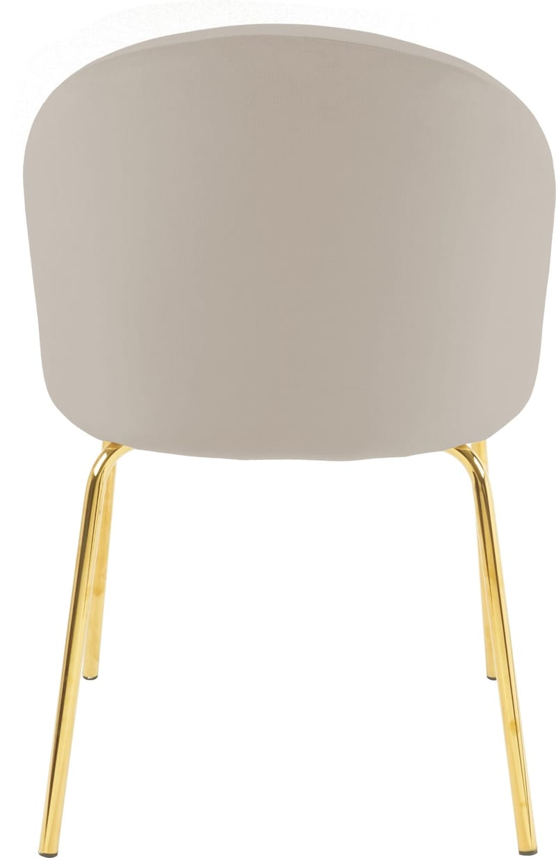 Giovani stol i beige sammet med ben i mässing - beige - Products - Möbler - Fåtölj & stolar - Matstol & köksstol