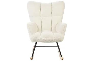 Gungstol Oulu - Vitt, svart, ljust trä - Products - Möbler - Fåtölj & stolar - Fåtölj