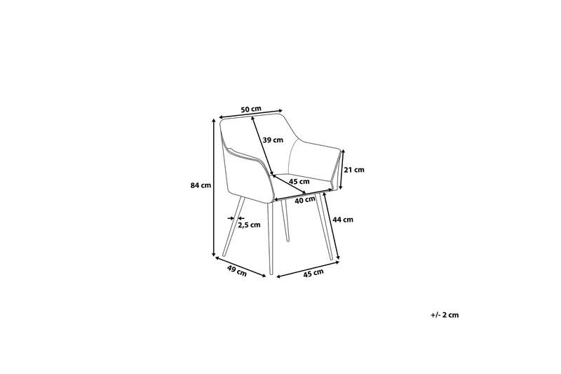 Jasmin Stol Set Om 2 St - Grön - Products - Möbler - Fåtölj & stolar - Karmstol