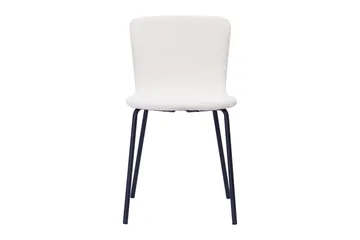 Katy Matstol - Vit Bouclé / Metallben Svart - Products - Möbler - Fåtölj & stolar - Matstol & köksstol