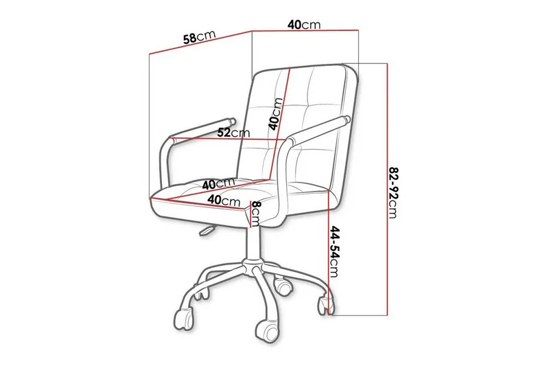 Kintore Kontorsstol Black - Products - Möbler - Fåtölj & stolar - Kontorsstol & skrivbordsstol