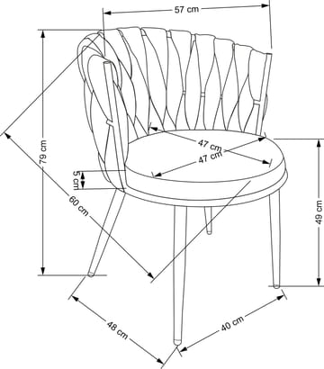 Matstol ljusbeige sammet - ljusbeige - Products - Möbler - Fåtölj & stolar - Karmstol