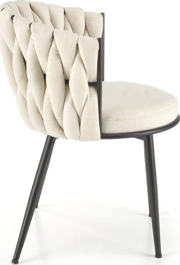 Matstol ljusbeige sammet - ljusbeige - Products - Möbler - Fåtölj & stolar - Karmstol