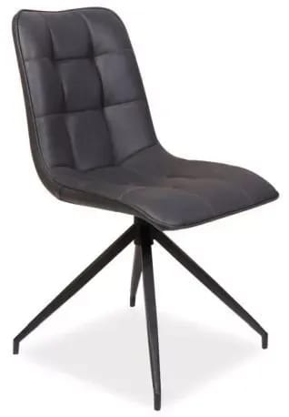 Matstol svart PU - svart/grå - Products - Möbler - Fåtölj & stolar - Matstol & köksstol