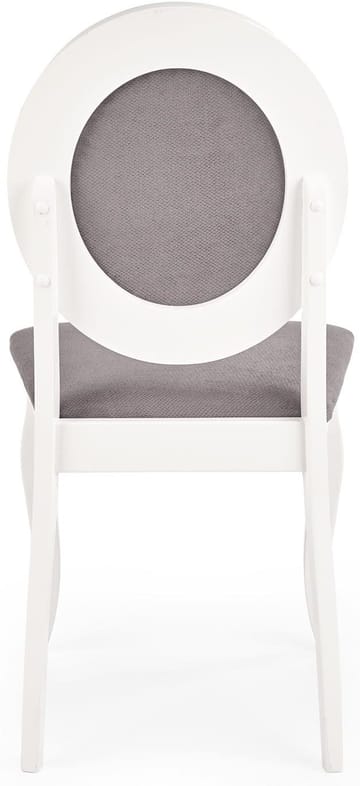 Matstol vitt trä med grå sits - Vit/grå - Products - Möbler - Fåtölj & stolar - Matstol & köksstol