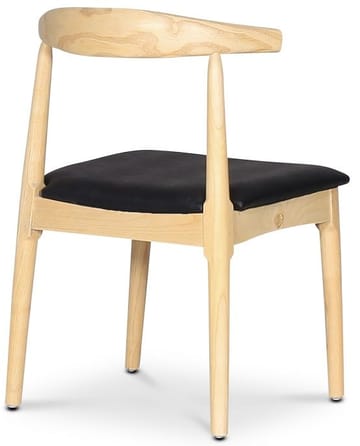 Mella karmstol i trä med svart sits - Natur/svart - Products - Möbler - Fåtölj & stolar - Matstol & köksstol