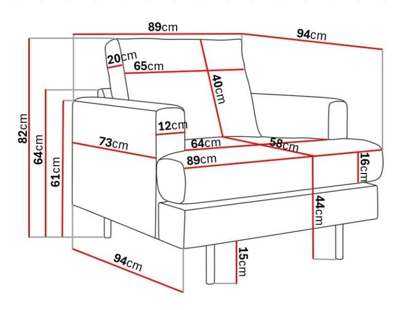 Menard Compact Fåtölj - Grå - Products - Möbler - Fåtölj & stolar - Fåtölj