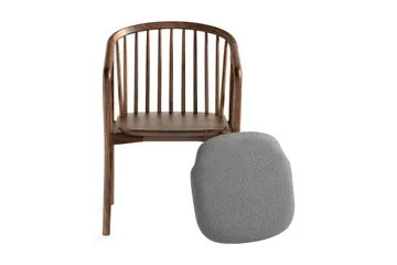 Noira Matstol med Armstöd - Valnöt / Brun - Products - Möbler - Fåtölj & stolar - Karmstol