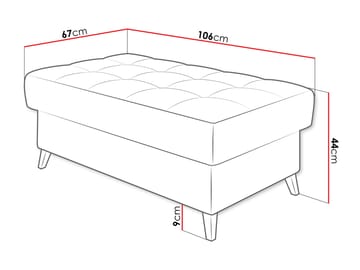 Amshyttan Fotpall 106 cm - Grön - Products - Möbler - Fåtölj & stolar - Pall & puff - Fotpallar